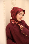 Silk Home Twill İpek Eşarp - 11464-09 Bordo