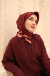 Silk Home Twill İpek Eşarp - 11464-09 Bordo
