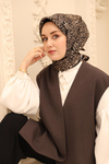 Silk Home Twill İpek Eşarp - 11464-30 Siyah Vizon