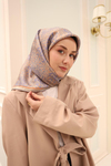 Silk Home Twill İpek Eşarp - 11464-45 Turuncu Gri