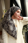 Silk Home Twill İpek Eşarp - 11468-03 Siyah Gri
