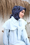 Silk Home Twill İpek Eşarp - 11468-05 Lacivert