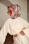 Silk Home Twill İpek Eşarp - 11469-02 Mavi Pembe