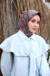 Silk Home Twill İpek Eşarp - 11469-43 Taba Gri