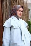 Silk Home Twill İpek Eşarp - 11469-43 Taba Gri