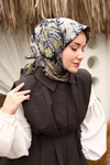 Silk Home Twill İpek Eşarp - 11469-44 Siyah Sarı