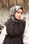 Silk Home Twill İpek Eşarp - 11469-44 Siyah Sarı