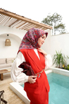 Silk Home Twill İpek Eşarp - 11469-51 Bordo Kırmızı