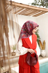 Silk Home Twill İpek Eşarp - 11469-51 Bordo Kırmızı