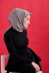 Silk Home Twill İpek Eşarp - 11479-10 Koyu Gri Gümüş