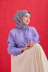 Silk Home Twill İpek Eşarp - 11479-33 Morcivert Gümüş