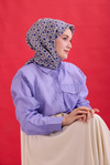 Silk Home Twill İpek Eşarp - 11479-33 Morcivert Gümüş