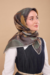Silk Home Twill İpek Eşarp - 11480-61 Koyu Vizon Yeşil
