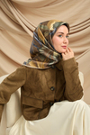 Silk Home Twill İpek Eşarp - 11480-67 Kahverengi