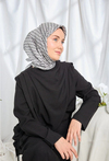 Silk Home Twill İpek Eşarp - 11547-13 Gri Siyah