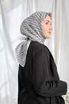 Silk Home Twill İpek Eşarp - 11547-13 Gri Siyah