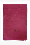 Vakko Pamuk İpek Şal - Monogram - Mat Pembe