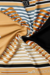 Vakko Twill İpek Eşarp - 40464 - Camel Siyah