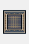 Vakko Twill İpek Eşarp - 40805 - Lacivert Siyah