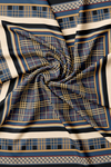 Vakko Twill İpek Eşarp - 40805 - Lacivert Siyah