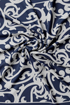 Vakko Twill İpek Eşarp - 41106 - Lacivert