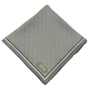 Vakko Twill İpek Eşarp - Helezon Monogram - Açık Gri Krem