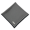 Vakko Twill İpek Eşarp - Yeni Monogram - Siyah Ekru