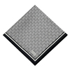 Vakko Twill İpek Eşarp - Yeni Monogram - Beyaz Siyah