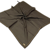 Vakko Twill İpek Eşarp - Yeni Monogram - Kahve Gold
