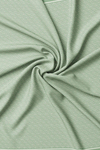 Vakko Twill İpek Eşarp - Yeni Monogram - Keten Yeşili