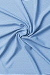 Vakko Twill İpek Eşarp - Yeni Monogram - Mavi