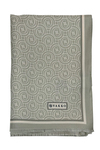 Vakko Twill İpek Şal - Helezon Monogram - Açık Mint