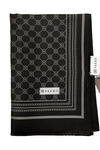 Vakko Twill İpek Şal - Özel Seri - Siyah Gri