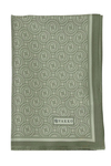 Vakko Twill İpek Şal - Yeni Monogram - Yağ Yeşili