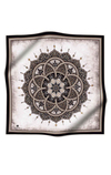 Vissona Twill İpek Eşarp - 17376 - 0001-0003 Siyah Krem