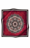 Vissona Twill İpek Eşarp - 17376 - 0018-0001 Bordo Siyah