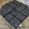 Vissona Twill İpek Eşarp - 60801 - 0001-0011 Siyah Gold
