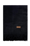 Wool Cashmere Omuz Şalı - Siyah
