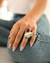 İnci ve Yakut Taşlı Ruby Pearly Yüzük