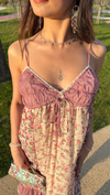 BAHAR ÇİÇEKLİ PINTEREST ELBİSE - PEMBE