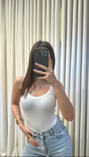 Beyaz Fitilli Bodysuit