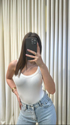 Beyaz Fitilli Bodysuit