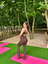 BÜZGÜ DETAYLI PREMIUM PİLATES TULUM - KAHVE