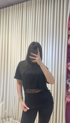 DANTEL DETAYI TSHIRT - SİYAH