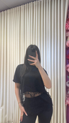 DANTEL DETAYI TSHIRT - SİYAH