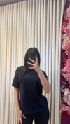 DİLVİN %100 PAMUK BASIC TSHIRT - LACİVERT