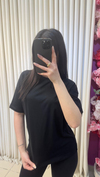 DİLVİN %100 PAMUK BASIC TSHIRT - SİYAH