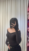 DİLVİN DÜĞME DETAYLI MADONNA BODYSUIT - ACIKAHVE