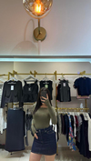 Haki renk kaşmir bluz