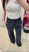 MARKA MUADİLİ TENSEL PANTOLON - SİYAH